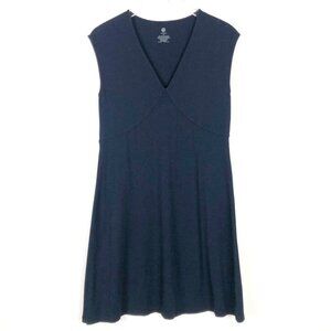 Peach Athletic Dress Women's Size M Navy Blue Pima Cotton V-Neck Sleeveless
